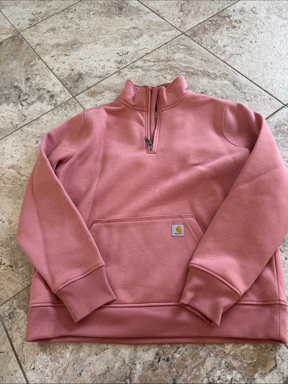 Carhartt Women's Dusty Rose Quarter-Zip Pullover Hoodie